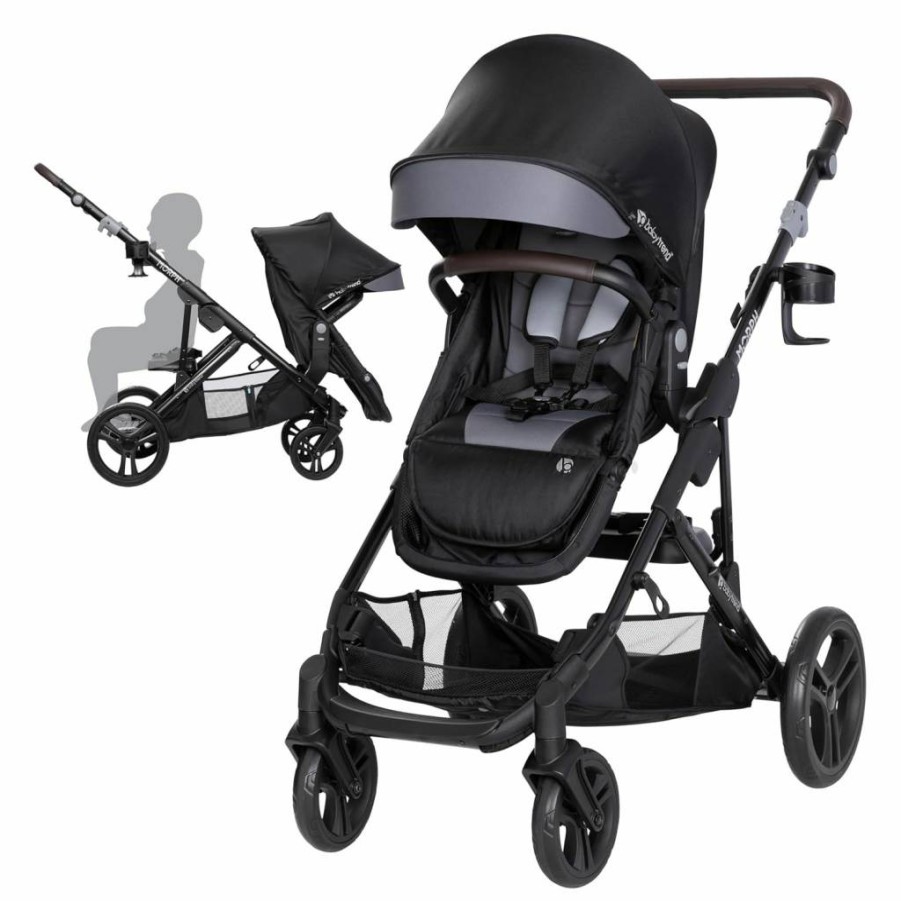 Baby Trend Dash Black Modular Stroller - Convertible Single to Double for Versatile Baby Transport