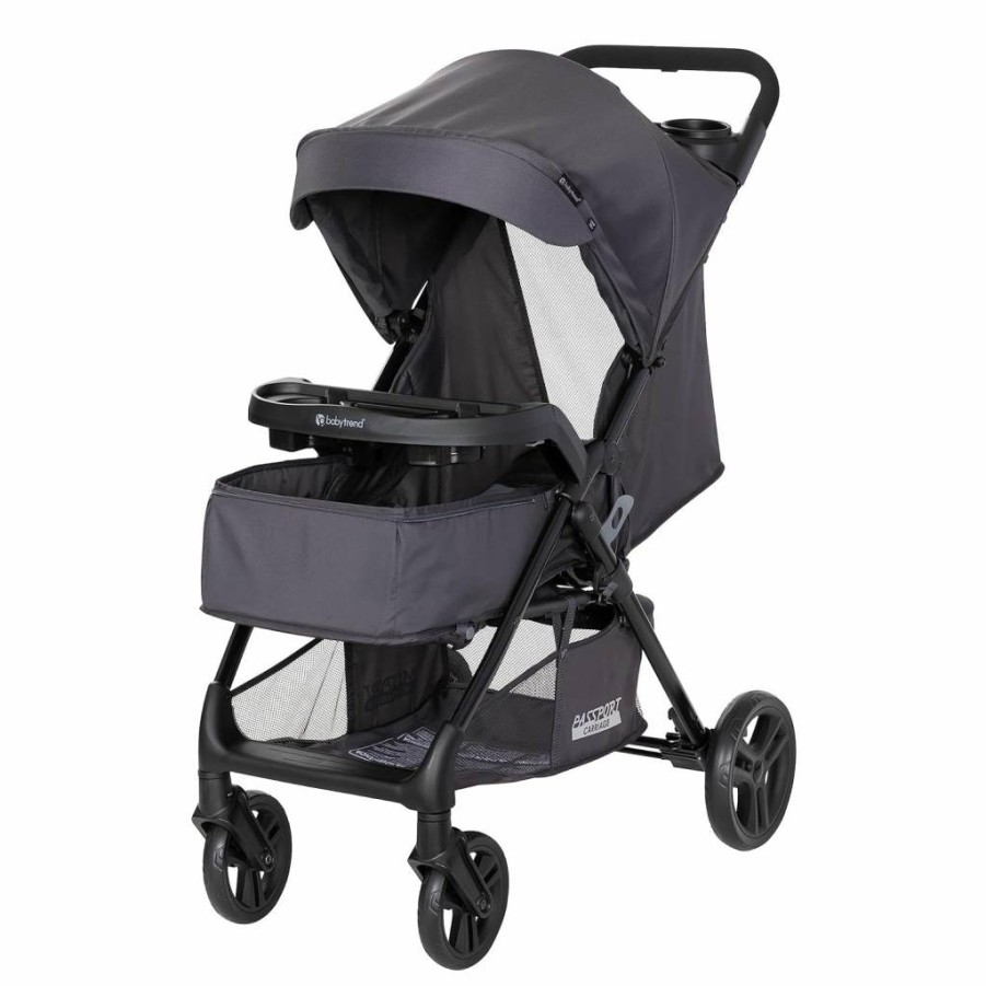 Baby Trend Passport Travel System Stroller with Car Seat, Lightweight & Compact Silver Sky Design for Easy Travel