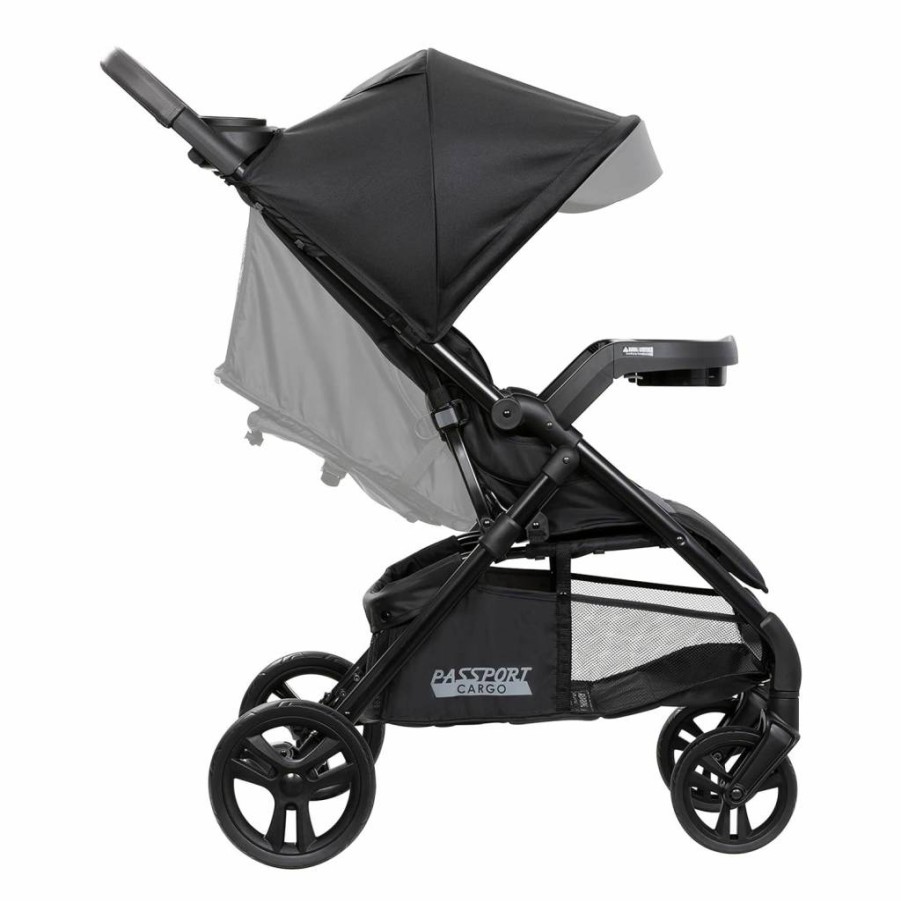 Baby Trend Passport Cargo Travel Stroller - Lightweight, Compact for On-the-Go Families, Fieldstone Grey