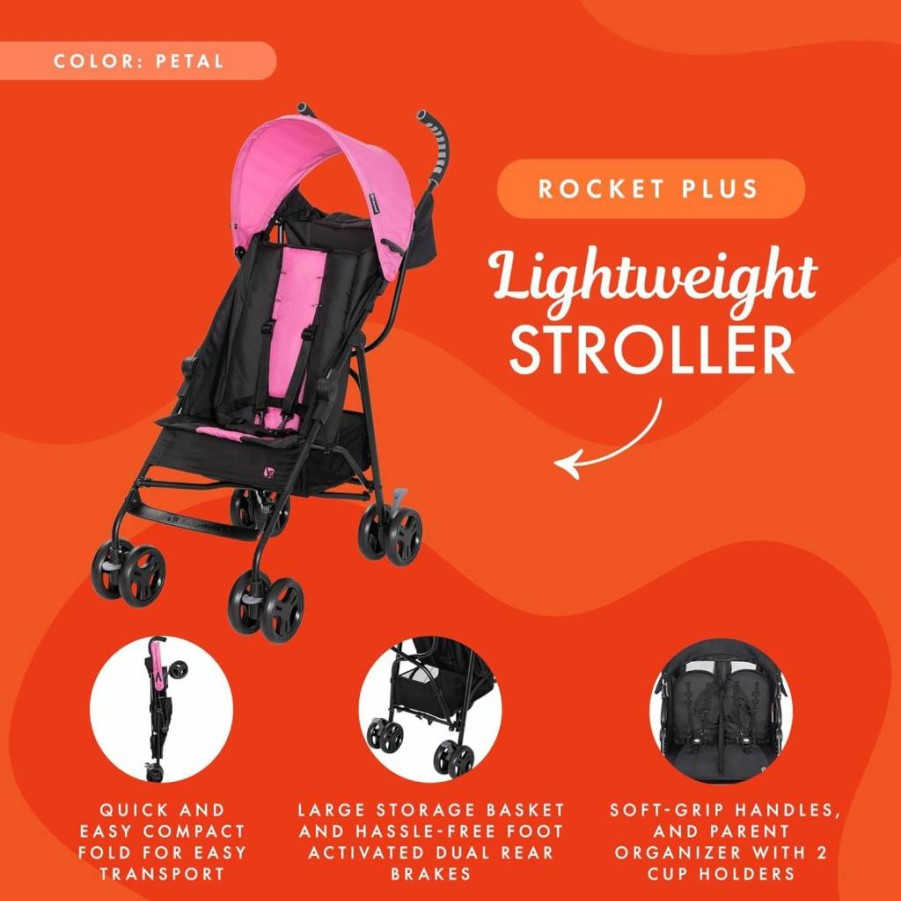 Baby Trend Rocket Plus Lightweight Stroller - Compact, Portable Design for Easy Travel | Princeton Collection