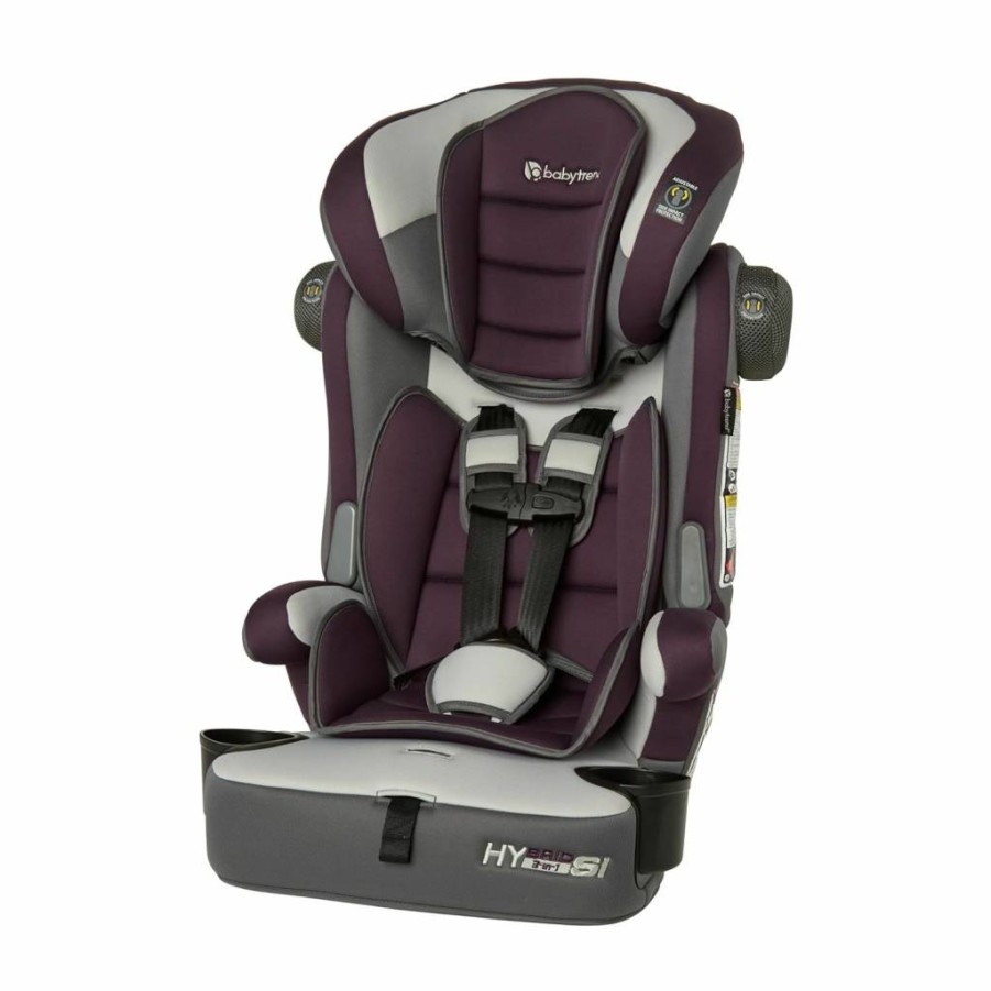 Baby Trend Hybrid Si 3-in-1 Booster Car Seat with Side Impact Protection, Dash Plum – Convertible for Toddler to Big Kid