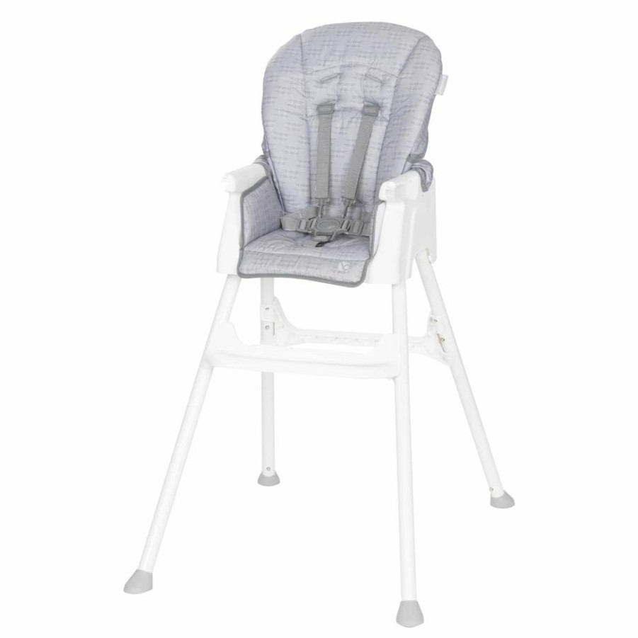 Baby Trend 4-in-1 Convertible High Chair to Toddler Chair - Adjustable, Foldable & Easy Clean Crosshatch Grey Baby Dining Seat