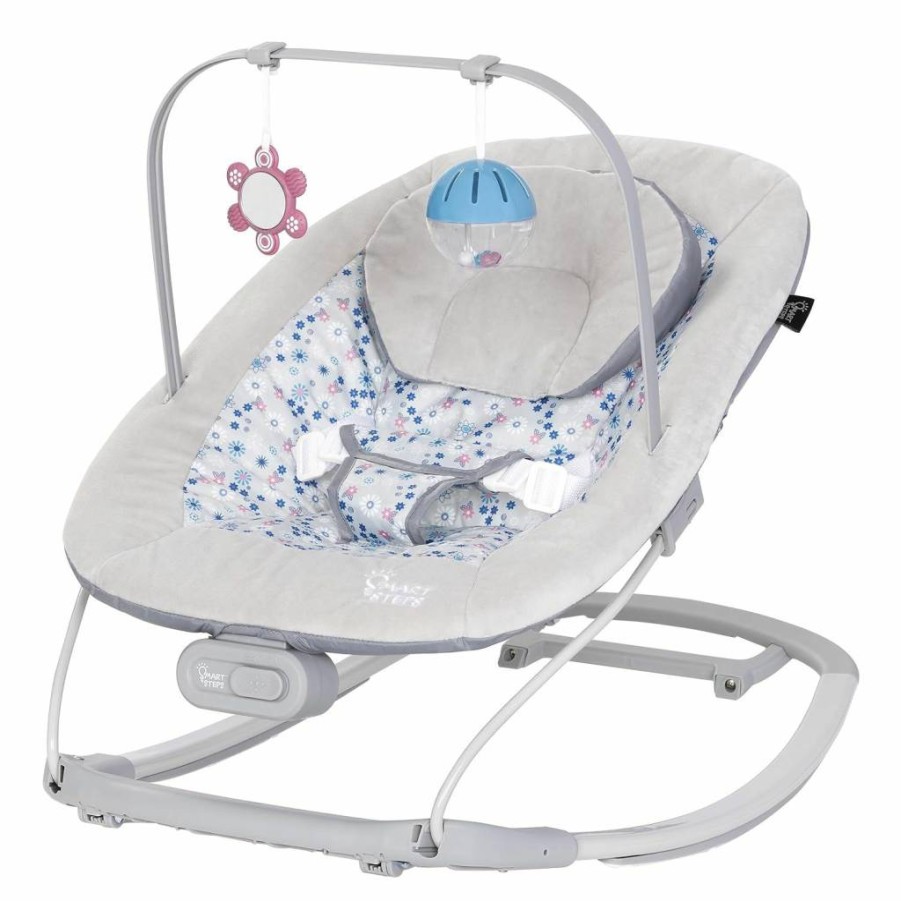 Smart Steps My First Rocker 2 Baby Bouncer - Interactive Infant Seat with Gentle Motion, White Orbits Design