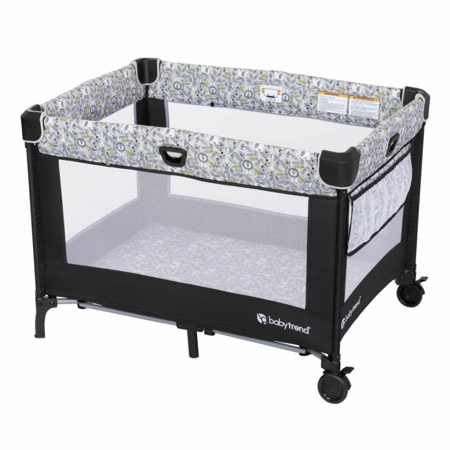 Baby Trend Playard Nursery Center with Removable Cradle, Detachable Snooze Pod, Changing Station & Storage in Daisy Pink