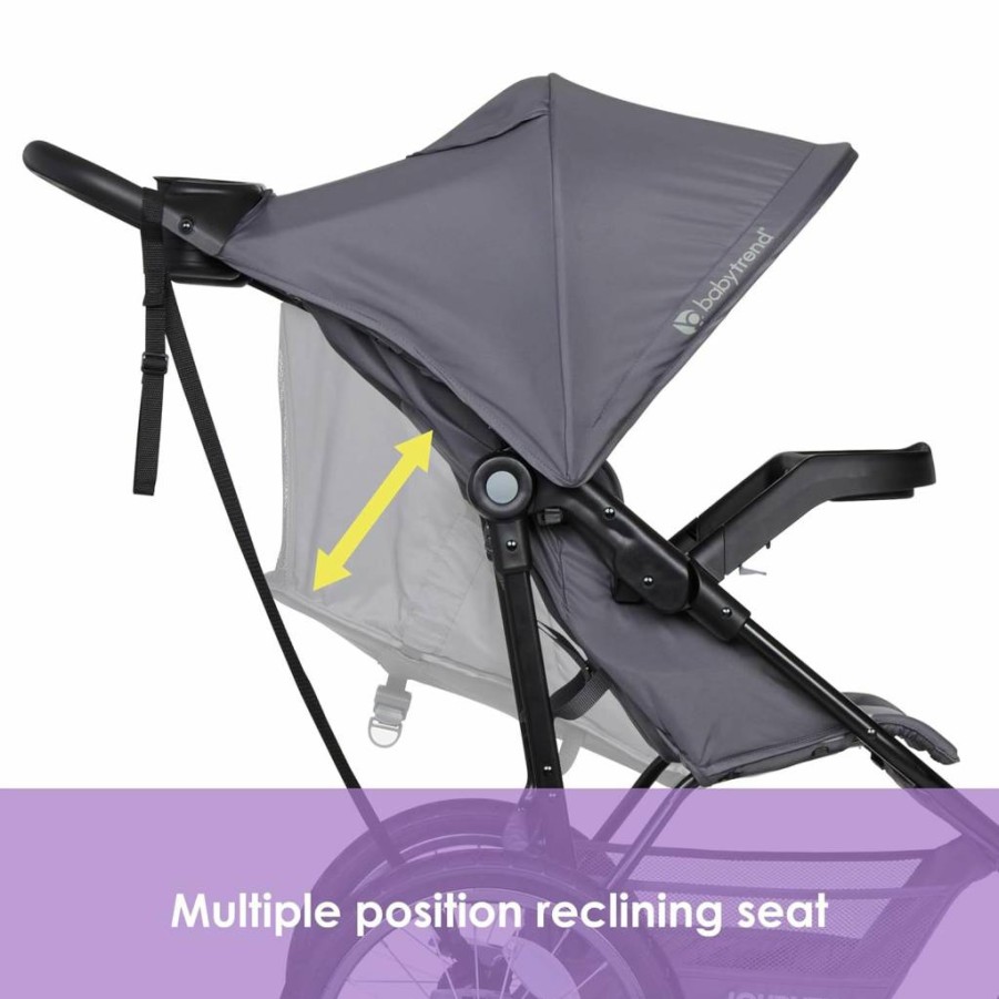 Baby Trend Journey Jogger Stroller Travel System - Lightweight Stellar Black Stroller for Infants & Toddlers with Car Seat Compatibility