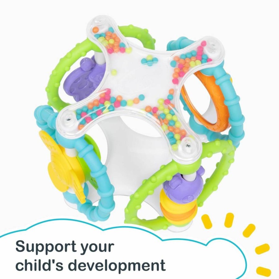 Smart Steps Baby Rattle Teether Toy - Interactive Spin & Grab Sensory Toy for Infants